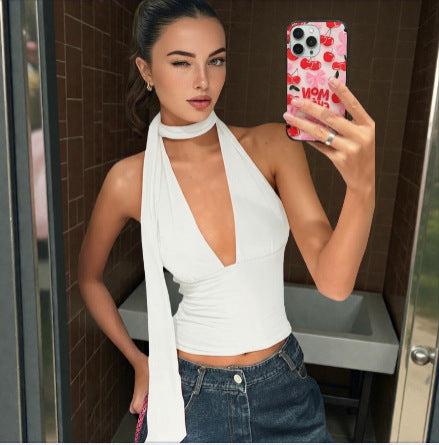 Damen Top mit raffiniertem Schlaufen-Design EB