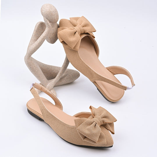 Damen Slingback-Sandalen mit dekorativem Schleifendetail und komfortabler Fußbettung EB