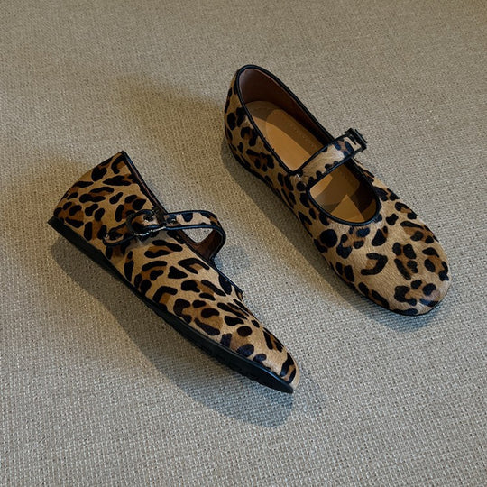 Damen Ballerinas mit elegantem Riemen und Wildleder-Optik EB