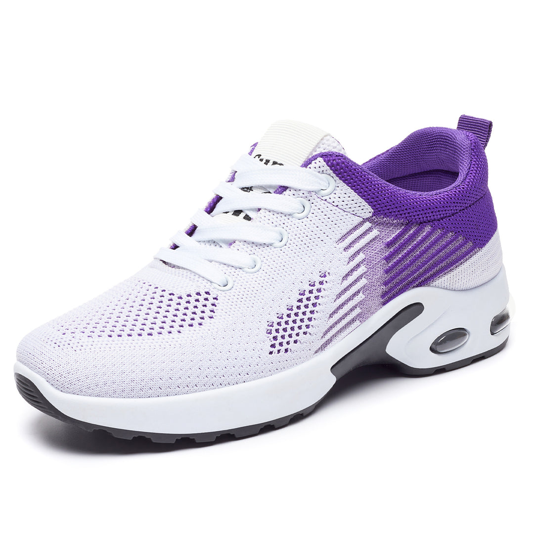 Damen nan atmungsaktive Strick-Sneaker mit Luftpolstersohle und gepolstertem Knöchelabschluss EB