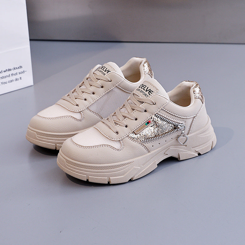 Damen modische Sneakers mit funkelndem Detail und atmungsaktivem Obermaterial EB