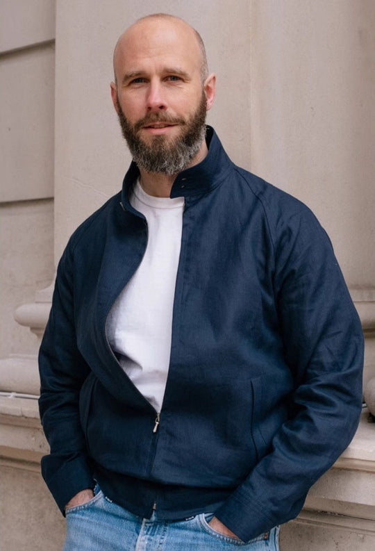 Herren leichte Steppjacke mit hohem Kragen und praktischen Taschen EB