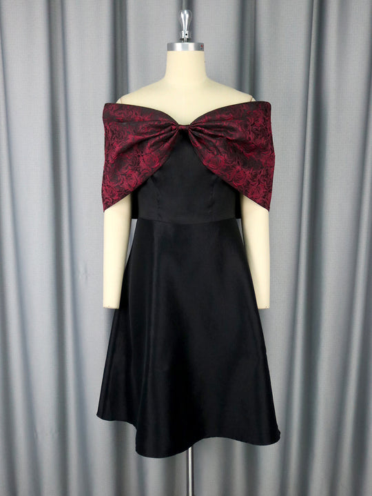 Damen elegantes Cocktailkleid mit modischem Schulterdesign EB