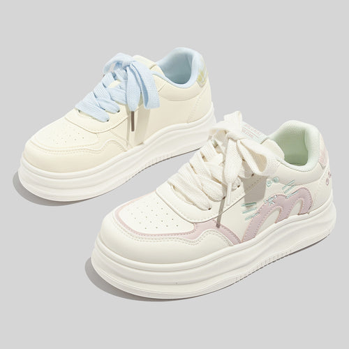 Damen Sportliche Sneakers mit verspieltem Katzenmotiv und weichem Innenfutter EB