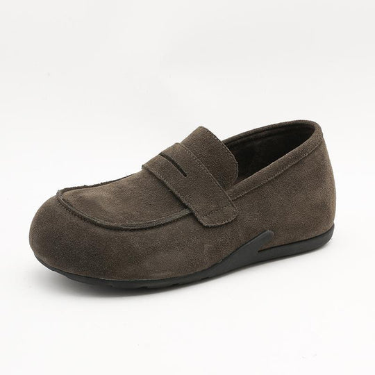 Damen Mokassins aus weichem Wildleder mit verstellbarem Riemen EB
