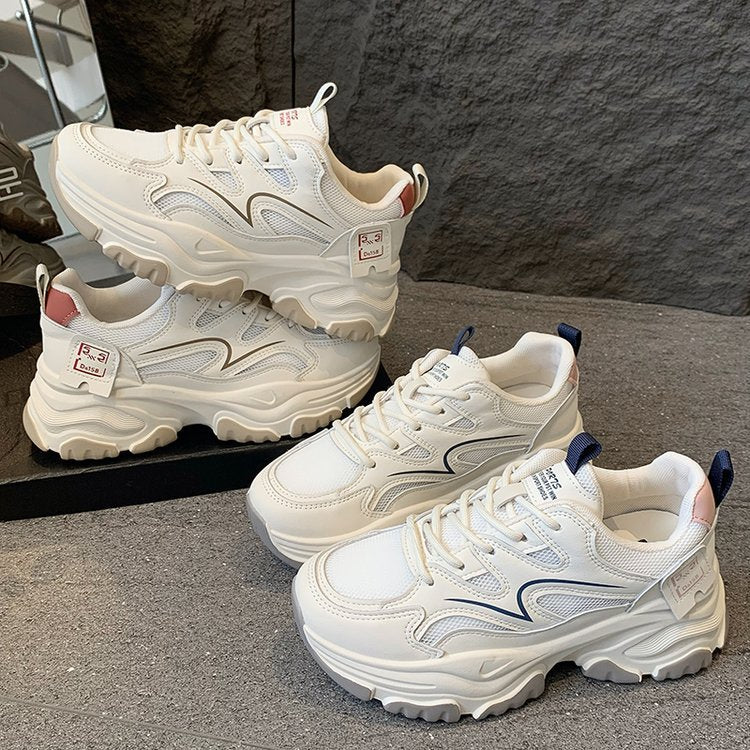 Damen sportliche Sneaker mit atmungsaktiver Mesh-Konstruktion und modischem Design EB
