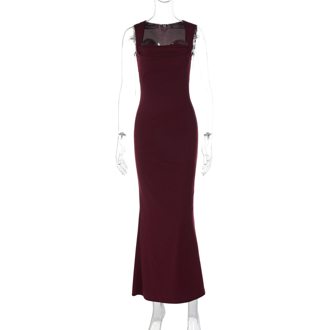 Damen Elegantes Etuikleid mit transparenten Einsätzen EB