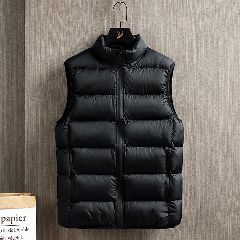 Herren Packbare Daunenimitat‑Steppweste mit hohem Kragen und wasserabweisender Oberfläche EB