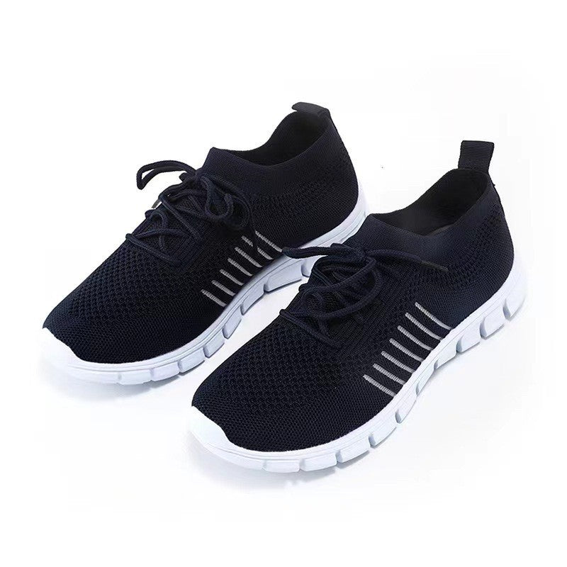 Damen  leichtes gestricktes Sneaker Slipper mit sockenähnlichem Schaft und flexibler Laufsohle EB