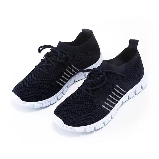 Damen  leichtes gestricktes Sneaker Slipper mit sockenähnlichem Schaft und flexibler Laufsohle EB
