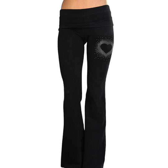 Damen nan leichte Jersey Loungehose mit Tunnelzug und weitem Bein EB