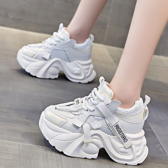 Damen Chunky Sneakers mit futuristischer Silhouette und atmungsaktivem Obermaterial EB