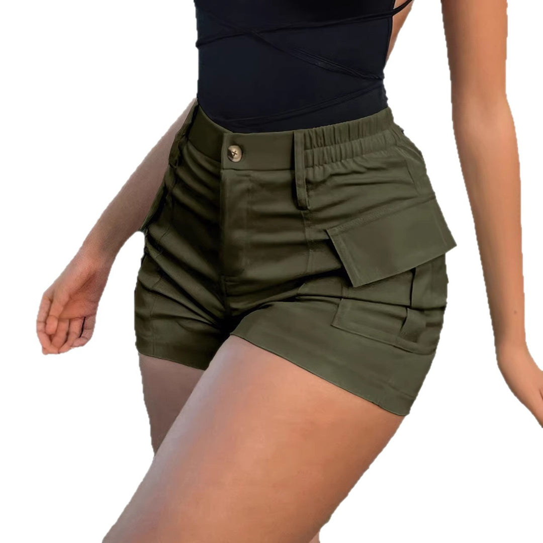 Damen Cargo-Shorts mit hohen Taille und praktischen Taschen EB