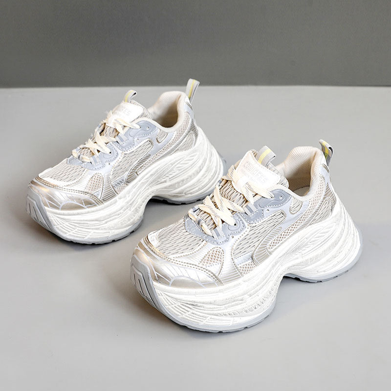 Damen Chunky Sneakers mit dämpfender Laufsohle und modischem Design EB