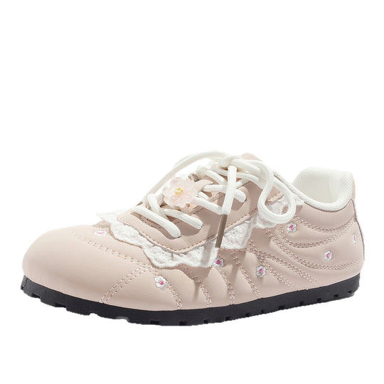 Damen Sneakers mit verspieltem Blumen-Muster und rutschfester Sohle EB