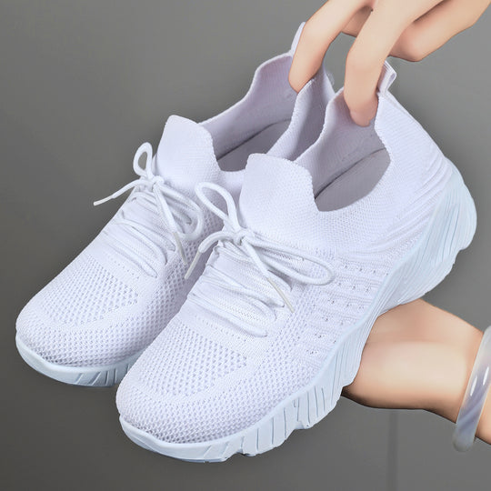 Damen Komfortable Leichtgewicht Sneakers mit atmungsaktivem Strickdesign EB