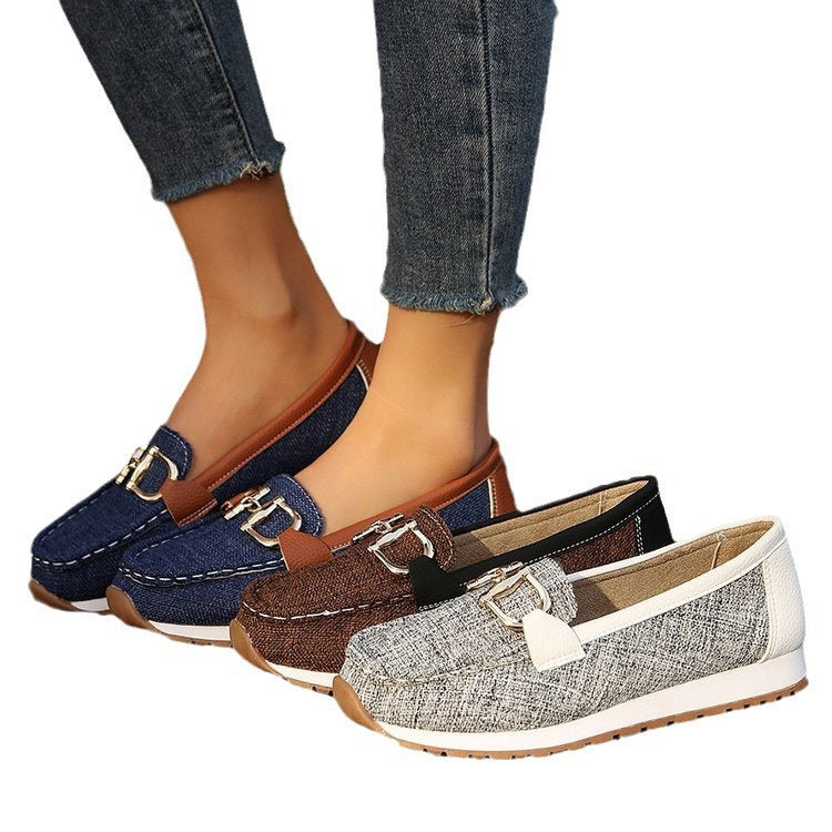 Damen Slipper-Loafer mit gepolstertem Komfortfußbett und rutschfester Profilsohle EB