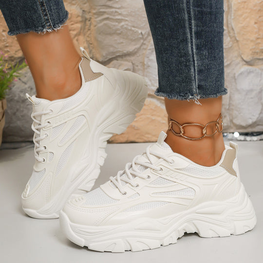 Damen Sportliche Chunky Sneakers mit atmungsaktiver Mesh-Oberfläche und flexibler Sohle EB