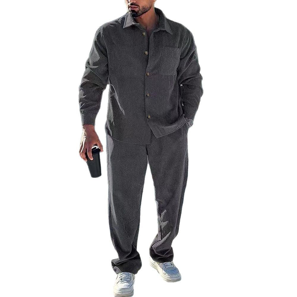 Herren lässiges Hemd und Freizeithose Set EB