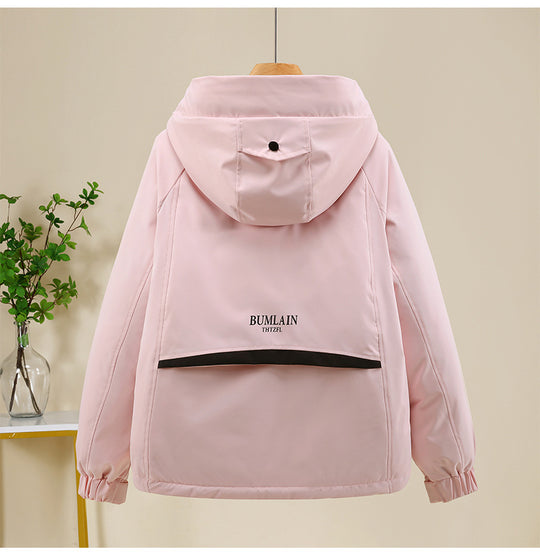 Damen Sportliche und funktionale Outdoor-Jacke mit Kapuze und zahlreichen Taschen EB