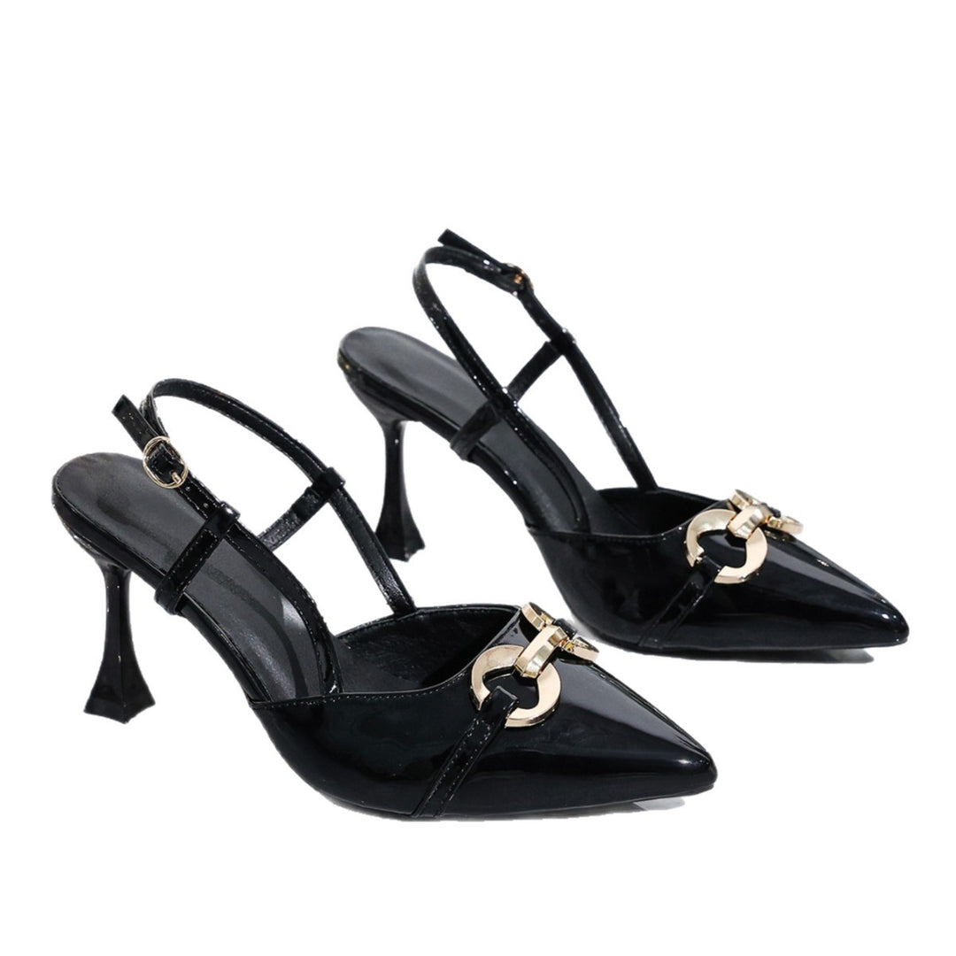 Damen Slingback Pumps mit dekorativem Ketten-Detail EB