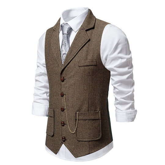 Herren elegante Weste mit zeitgemäßem Schnitt und feiner Struktur EB