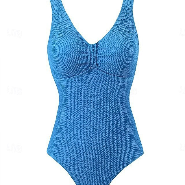 Damen Stilvoller Schwimmanzug mit strukturierter Oberfläche EB