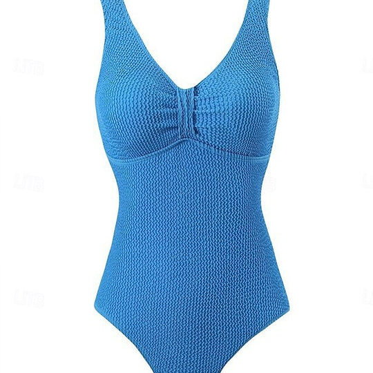 Damen Stilvoller Schwimmanzug mit strukturierter Oberfläche EB