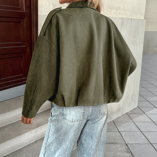 Damen Oversized Jacke mit lässigem Schnitt und robustem Material EB