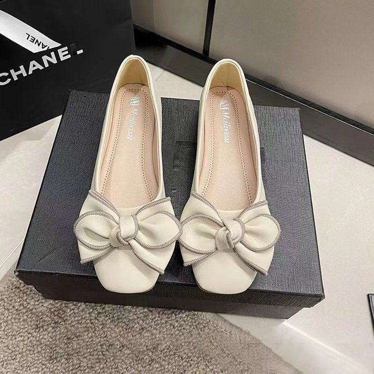 Damen Ballerinas mit dekorativem Schleifen-Design und hochwertigem Kunstleder EB