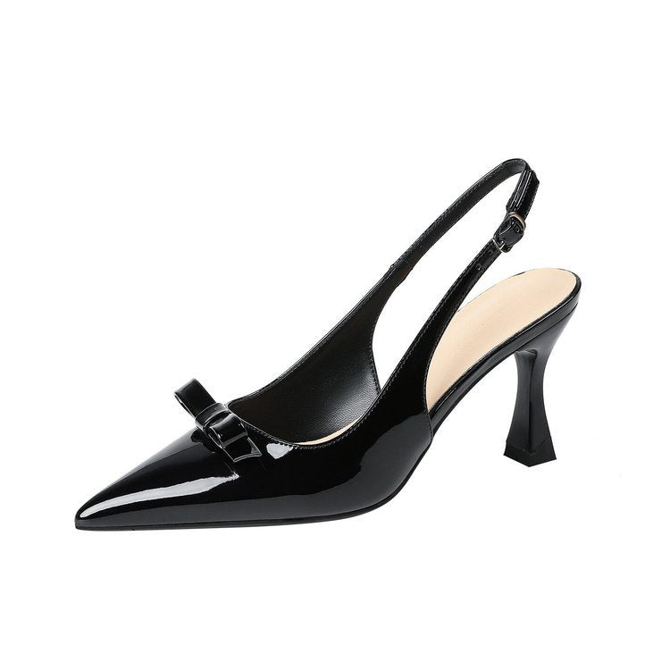 Damen Slingback-Pumps mit zierlichem Schleifenakzent EB