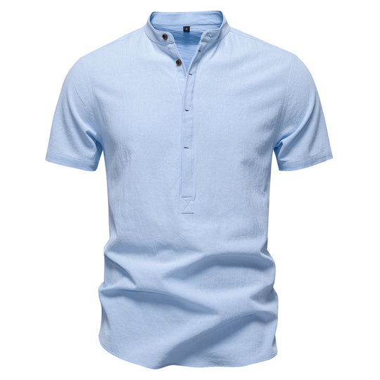 Herren Kurzarm Henley-Shirt mit praktischer Knopfleiste und modernem Design EB