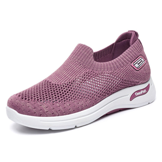 Damen Atmungsaktive Slip-On Sneakers mit weichem Stretch-Obermaterial EB