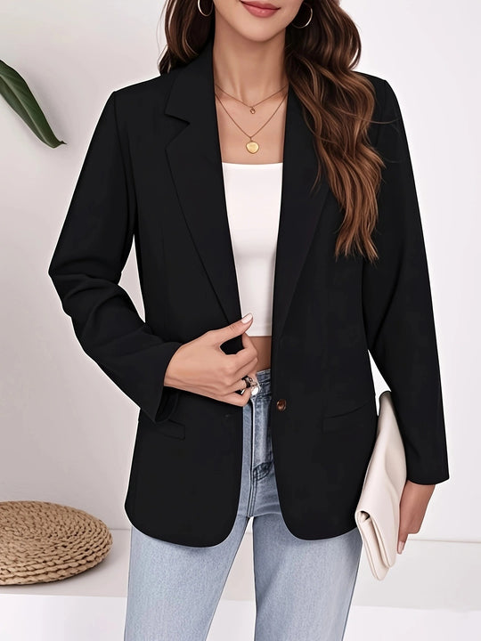 Damen eleganter Blazer mit zeitlosem Schnitt und praktischen Taschen EB