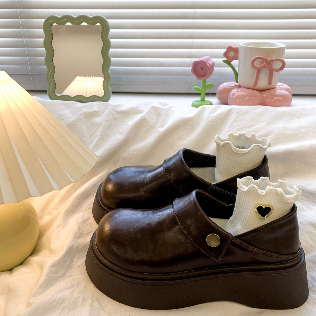 Damen modische Plateauschuhe mit elegantem Riemen und hervorragendem Tragekomfort EB