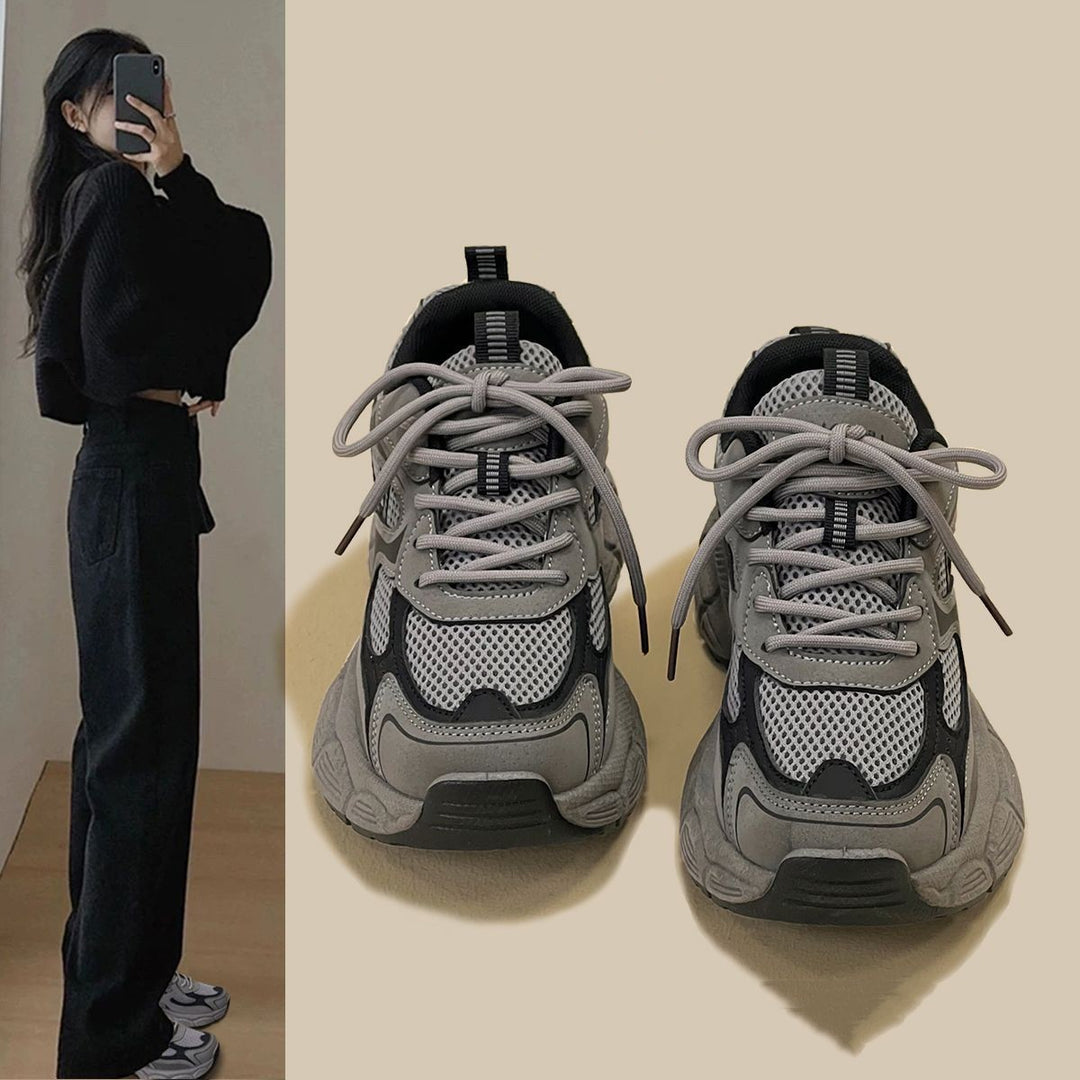 Damen Sportliche Mesh-Sneaker mit dämpfender Sohle und atmungsaktiver Obermaterialstruktur EB