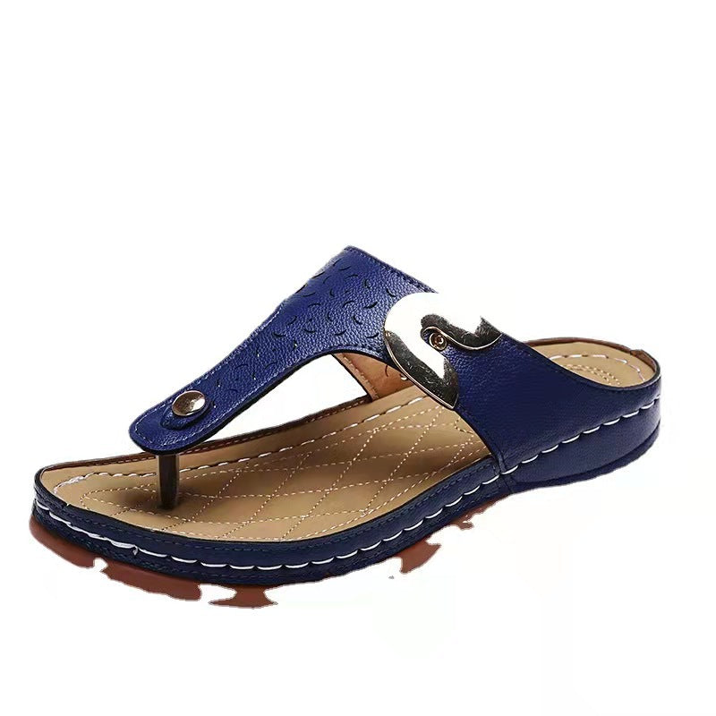 Damen Komfort-Sandalen mit anatomischem Fußbett und modischem Riemendesign EB