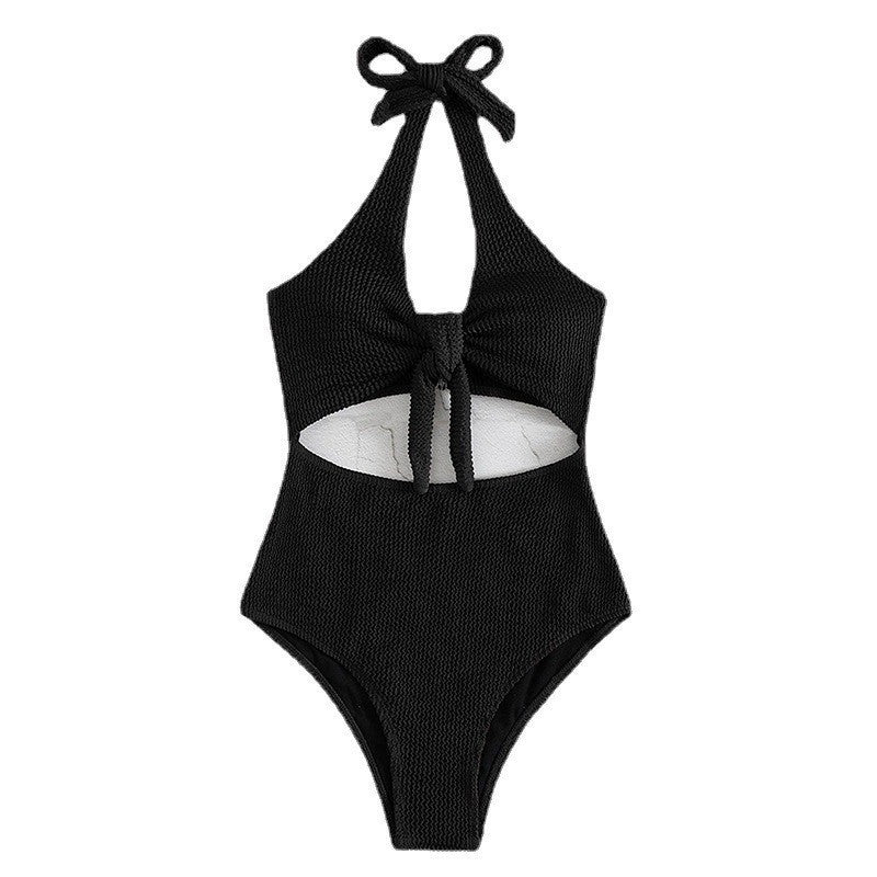 Damen Einteiliger Badeanzug mit raffiniertem Cut-Out und Knotendetail EB