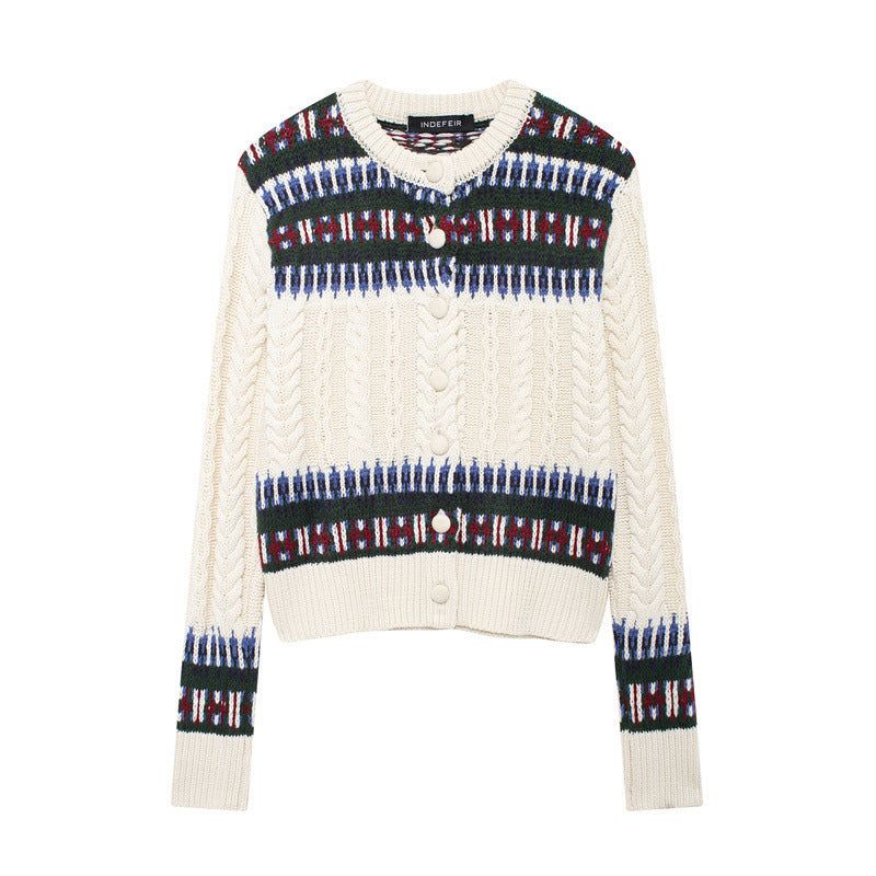 Damen Strickjacke mit Norweger-Muster EB