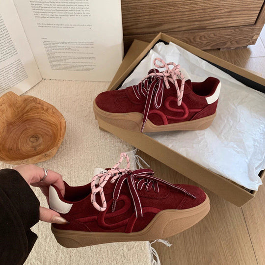 Damen modische Sneaker mit glänzenden Akzenten EB