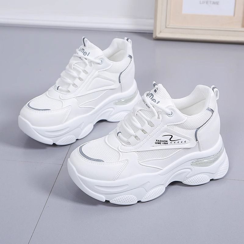 Damen Sportliche Chunky Sneakers mit atmungsaktiver Mesh-Oberfläche und gepolsterter Sohle EB