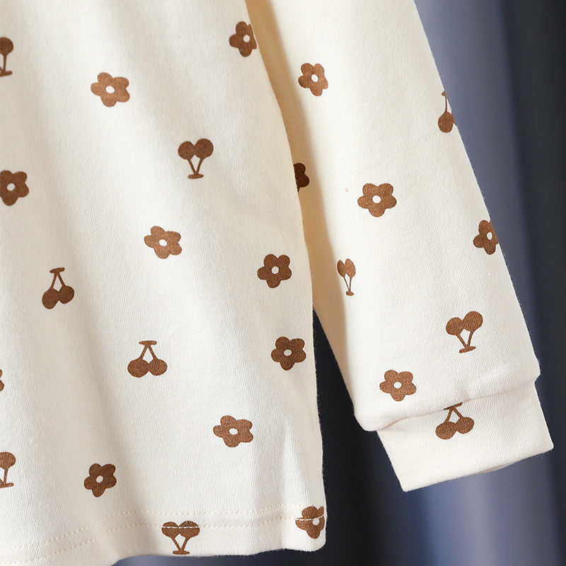 Mädchen Langarmshirt mit verspieltem Blüten- und Tierdesign EB