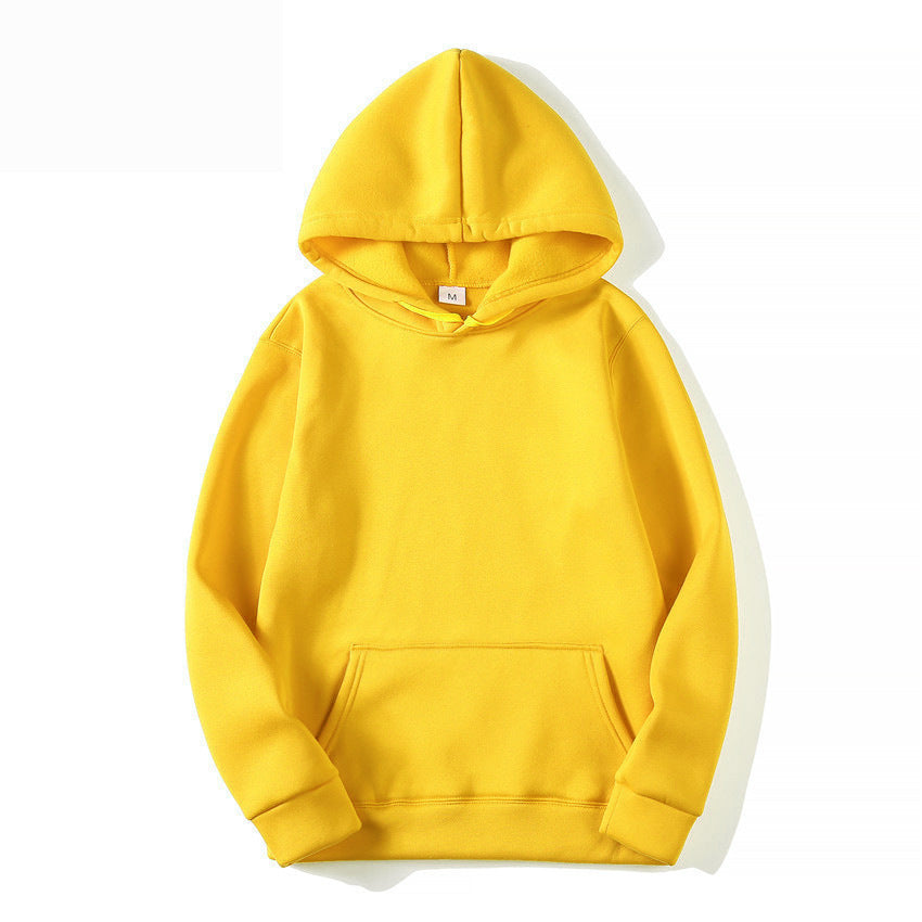Unisex schlichter Kapuzenpullover mit Kängurutasche, gerippten Bündchen und relaxed Fit EB