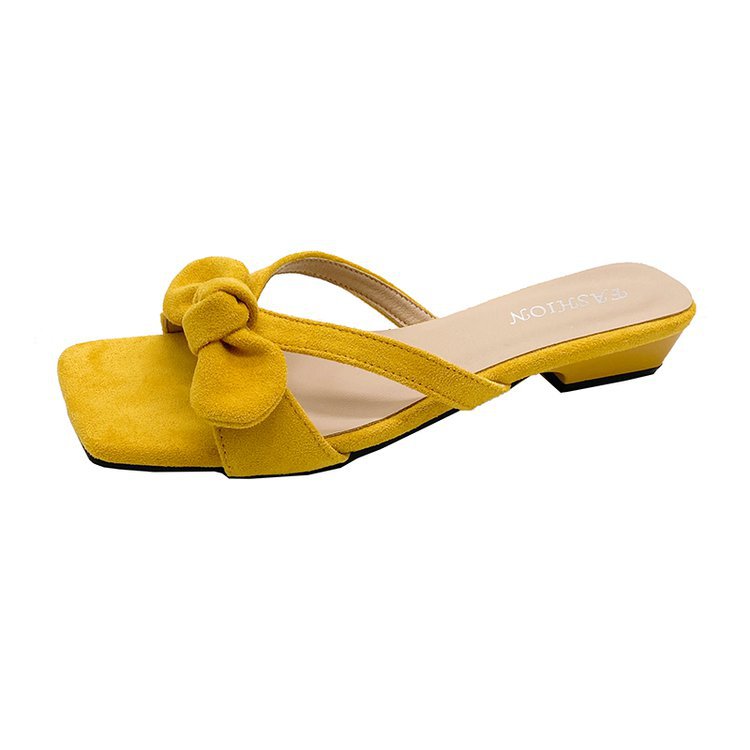 Damen elegante Mules mit modischem Schleifenakzent EB