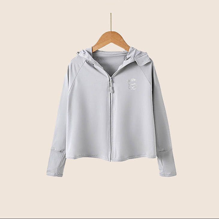Damen leichte und atmungsaktive Sportjacke mit Kapuze EB