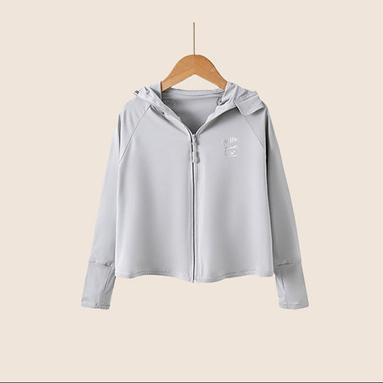 Damen leichte und atmungsaktive Sportjacke mit Kapuze EB