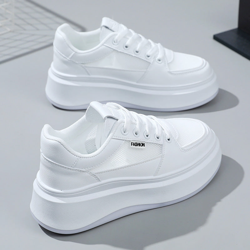 Damen modische Plateau Sneakers mit atmungsaktivem Netzmaterial und schockabsorbierender Sohle EB