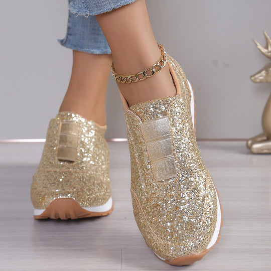 Damen Glitzernde Sneakers im sportlichen Design EB