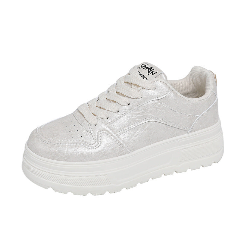 Damen Modische Chunky Sneakers mit elegantem Obermaterial und dämpfender Sohle EB