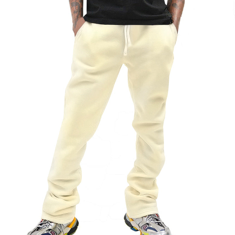 Herren Locker geschnittene Fleece-Jogginghose mit Tunnelzug, Seitentaschen & geradem Bein EB